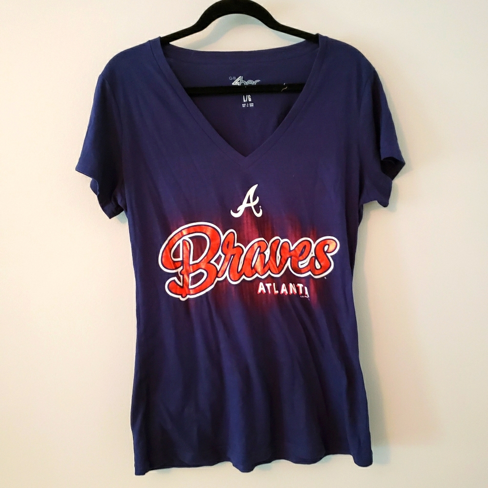 Atlanta Braves women's v neck shirt